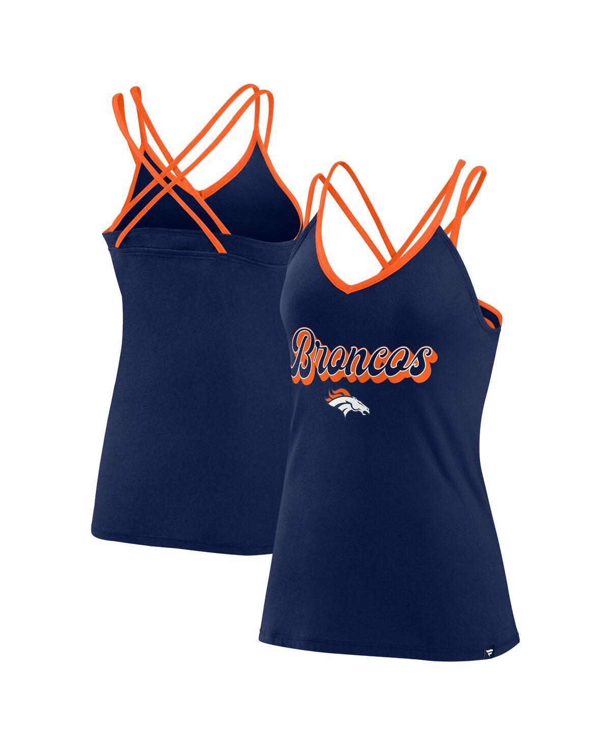 Women's Fanatics Branded Navy Houston Astros Go For It Strappy V-Neck Tank Top, Size: 3XL, Blue Product Image
