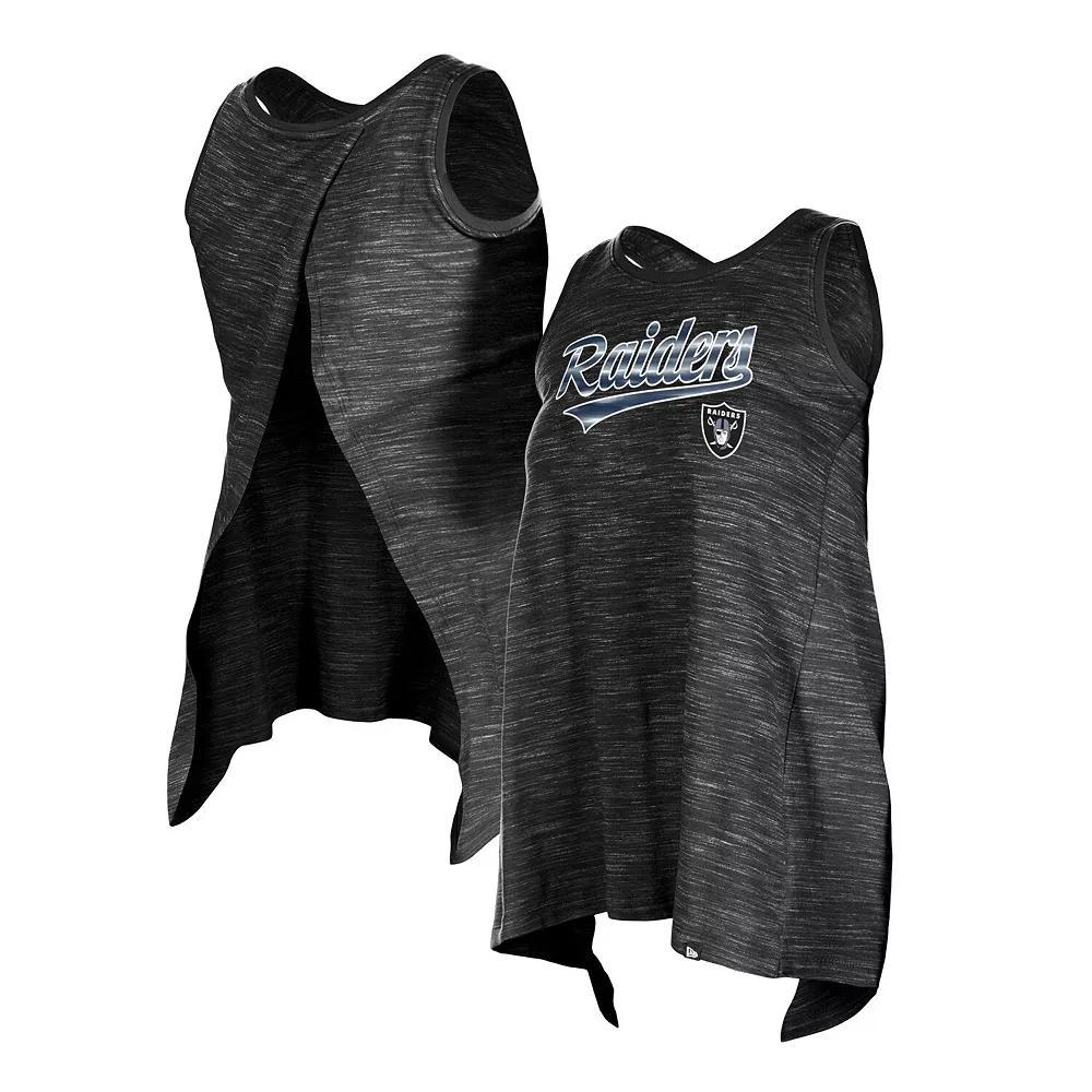 Women's New Era  Black Las Vegas Raiders  Space Dye Active Tank Top, Size: XS, Lvr Black Product Image