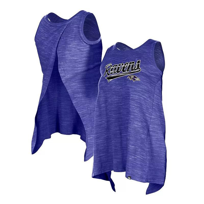 Women's New Era  Navy New England Patriots  Space Dye Active Tank Top, Size: Large, Blue Product Image