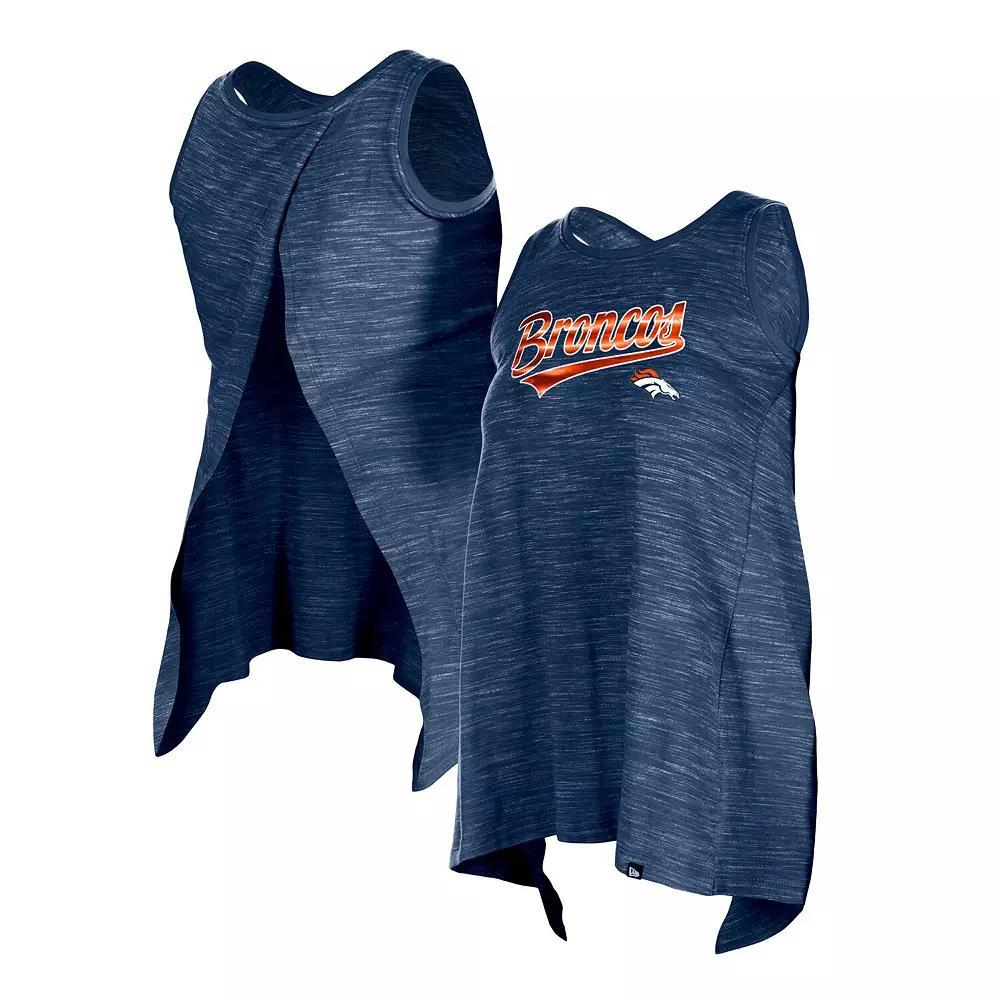 Women's New Era College Navy Seattle Seahawks  Space Dye Active Tank Top, Size: 2XL, Blue Product Image