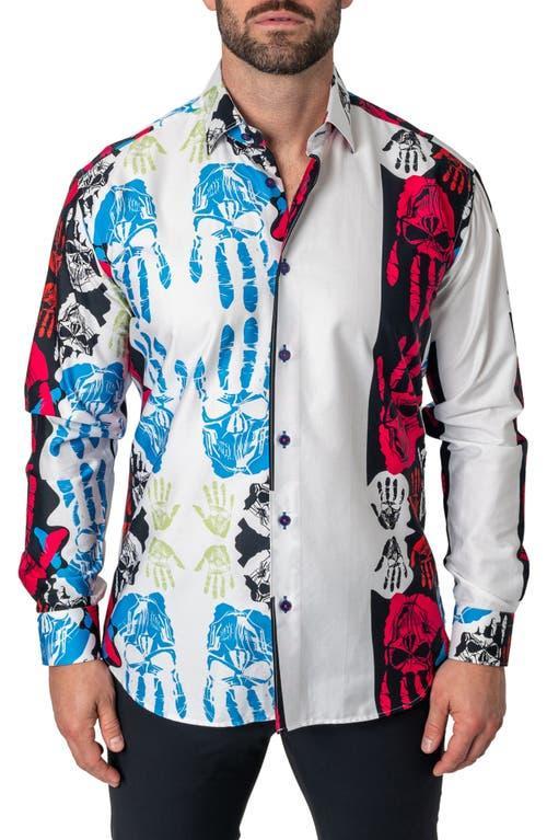 Mens Fibonacci HandSkull Sport Shirt Product Image