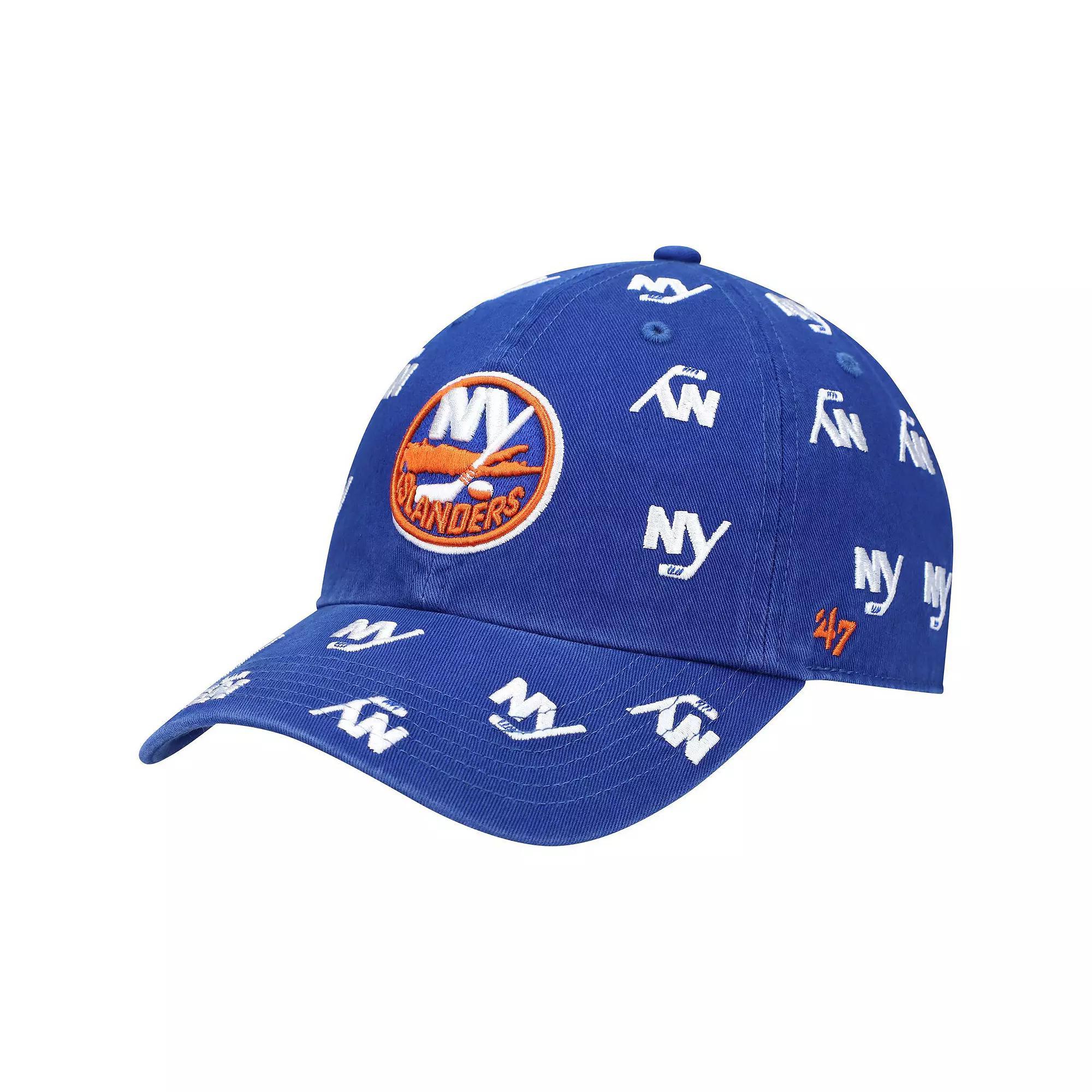 Women's '47 Royal New York Islanders Confetti Clean Up Logo Adjustable Hat, Isl Blue Product Image