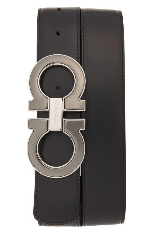 Mens Reversible Leather Gancini-Buckle Belt Product Image