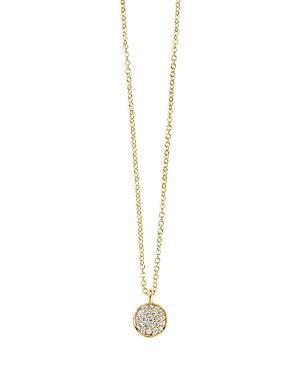 Mini Flower Pendant Necklace in 18K Gold with Diamonds Product Image