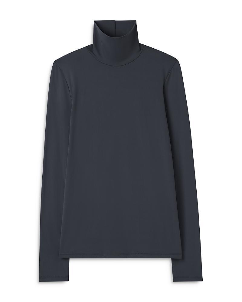 ST JOHN St. John Collection Nuda Jersey Turtleneck Top In Shadow Product Image