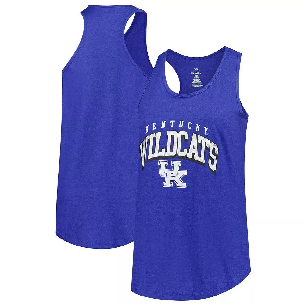 Women's Fanatics Royal Kentucky Wildcats Plus Size Rhinestone Tank Top, Size: 3XL, Blue Product Image