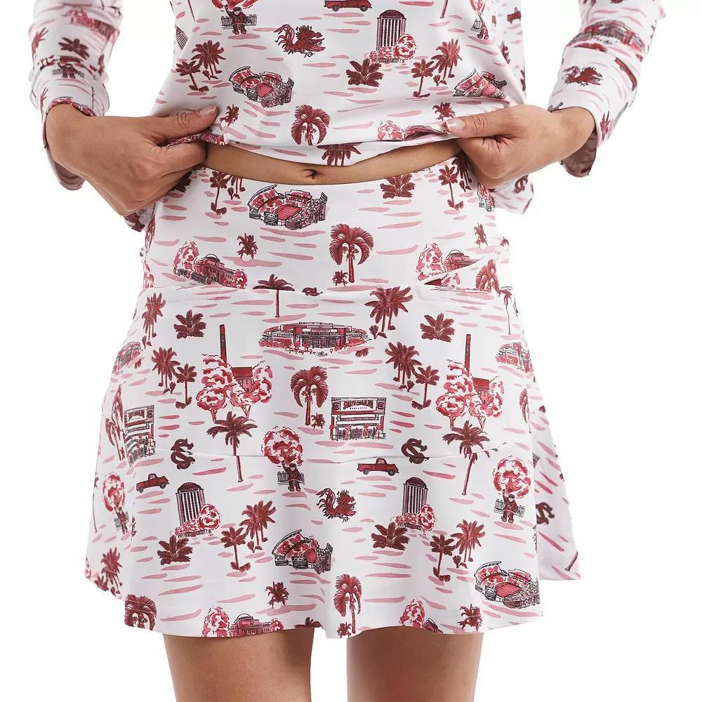 Women's Smith & Quinn White/Garnet South Carolina Gamecocks Tailgate Collection Molly Skort, Size: Small Product Image