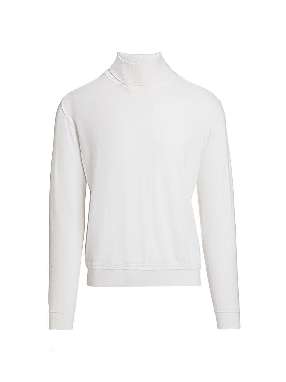 Mens Virgin-Wool Turtleneck Sweater Product Image