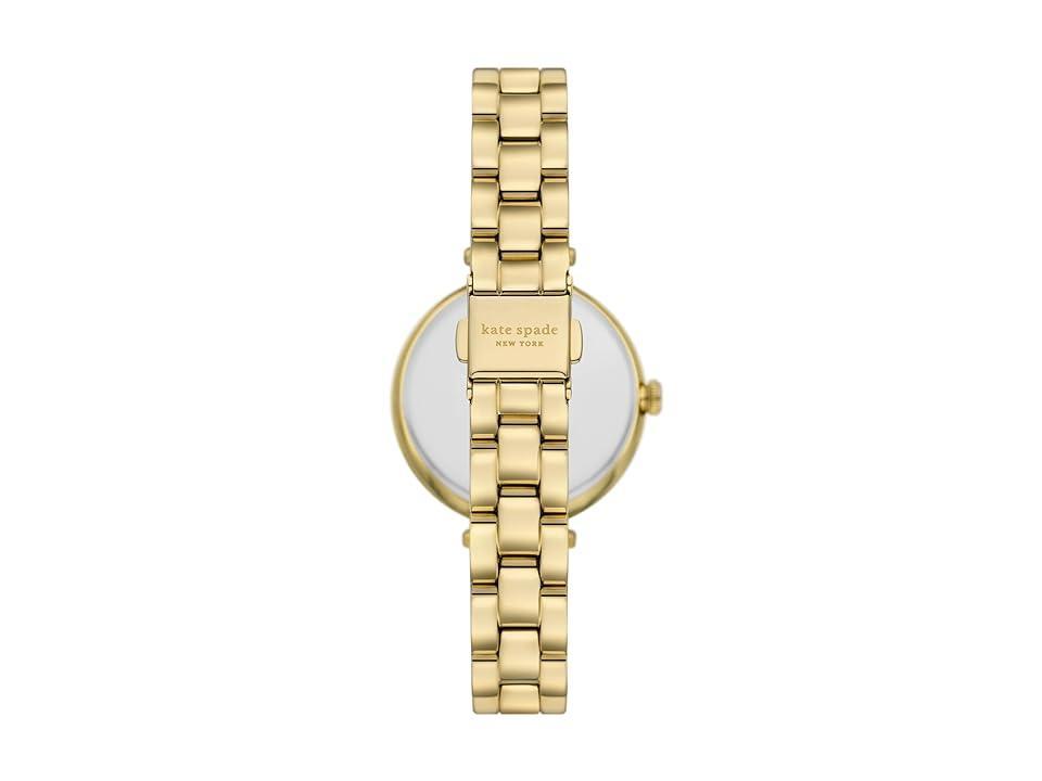 kate spade new york Womens Holland Three-Hand Black Leather Strap Watch Product Image