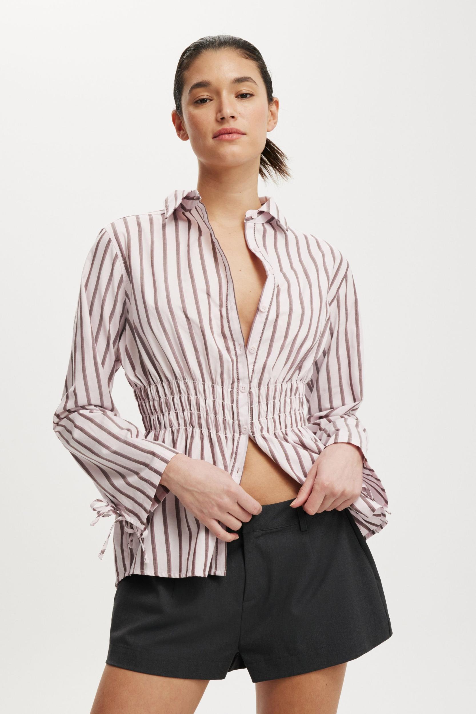 Gathered Long Sleeve Shirt Product Image