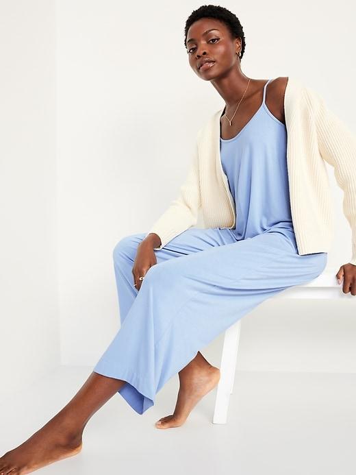 Knit Jersey Pajama Jumpsuit Product Image