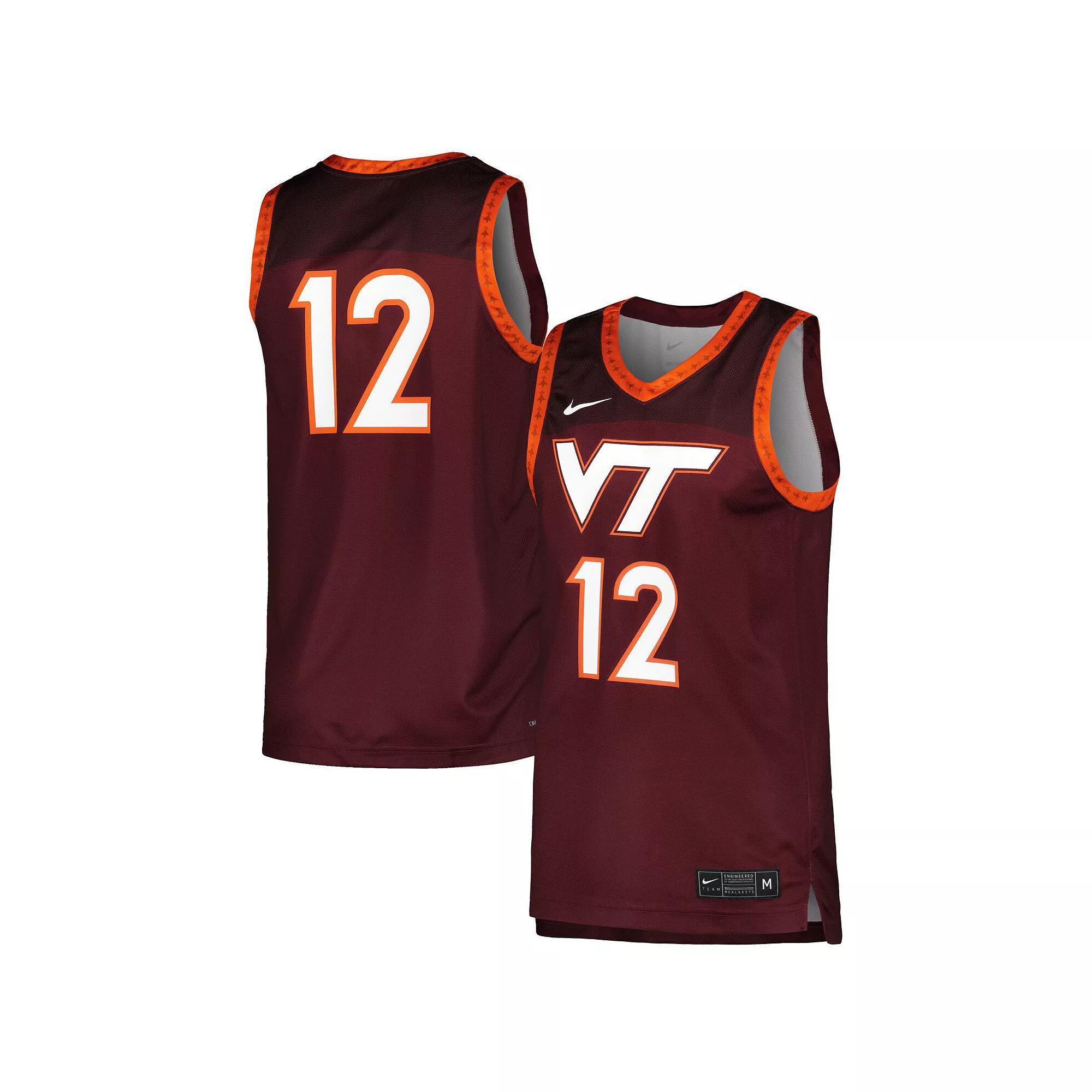Men's Nike Maroon Virginia Tech Hokies Replica Basketball Jersey, Size: Large, Red Product Image