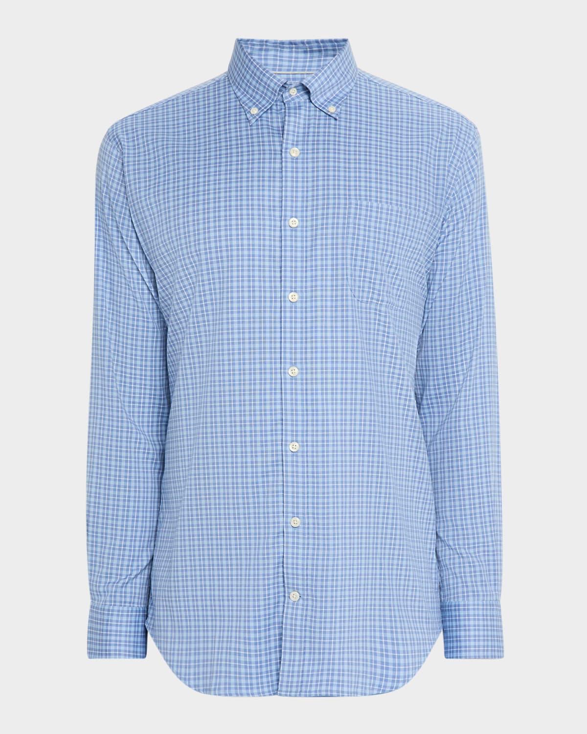 Mens Caspian Plaid Cotton-Stretch Sport Shirt Product Image