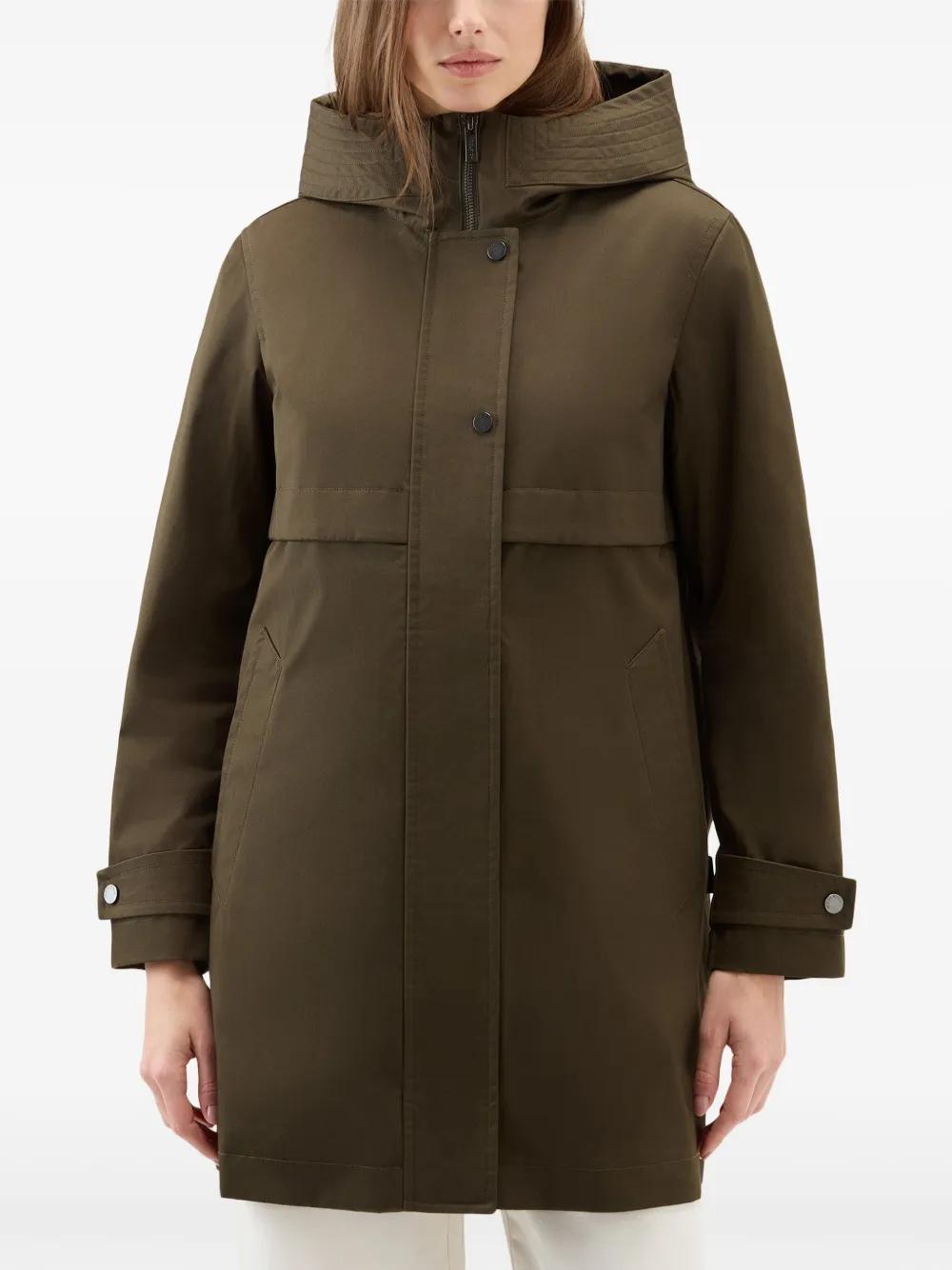 cotton hooded parka coat Product Image