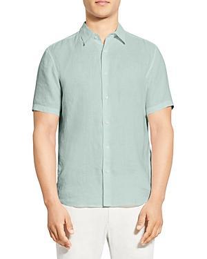 Theory Irving Short Sleeve Linen Shirt Product Image
