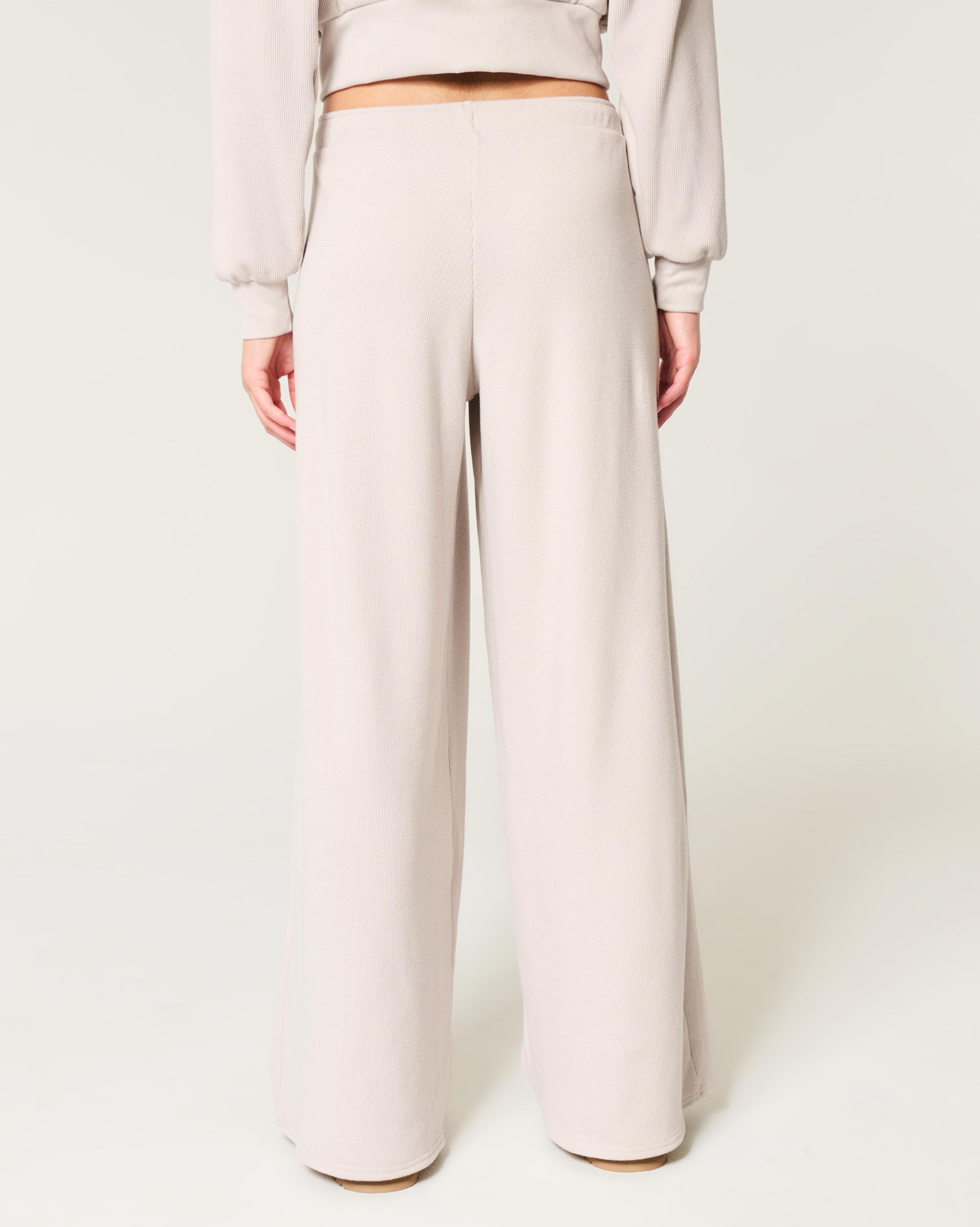 Gilly Hicks Cozy Waffle Wide-Leg Pants Product Image
