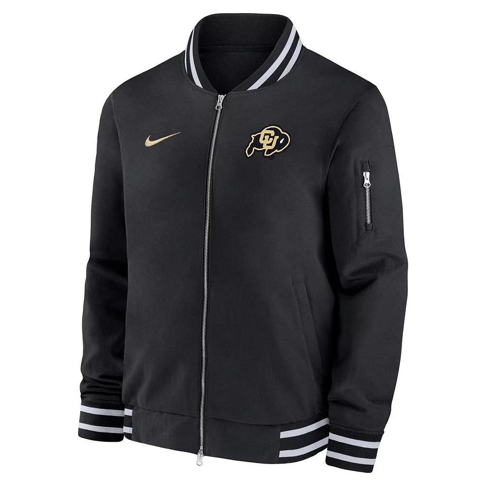 Men's Nike  Black Colorado Buffaloes Full-Zip Bomber Jacket, Size: Large Product Image