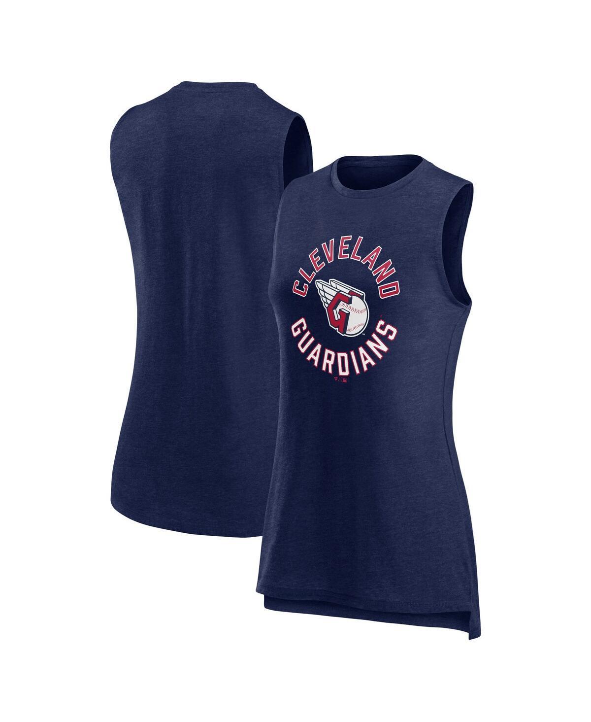 Women's Fanatics Branded  Heather Navy Denver Broncos What Goes Around Tank Top, Size: Medium, Blue Product Image