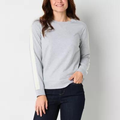 St. John's Bay Womens Long Sleeve Sweatshirt Product Image