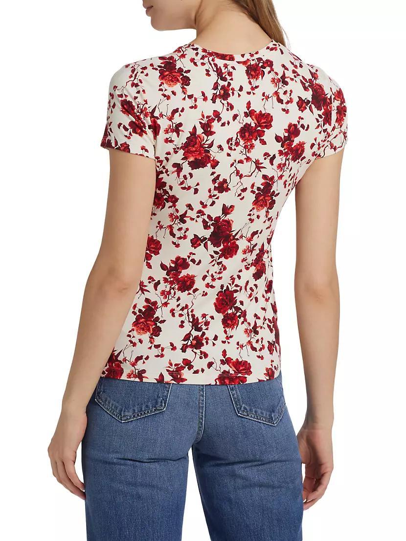 Ressi Rose Floral Knit T-Shirt Product Image