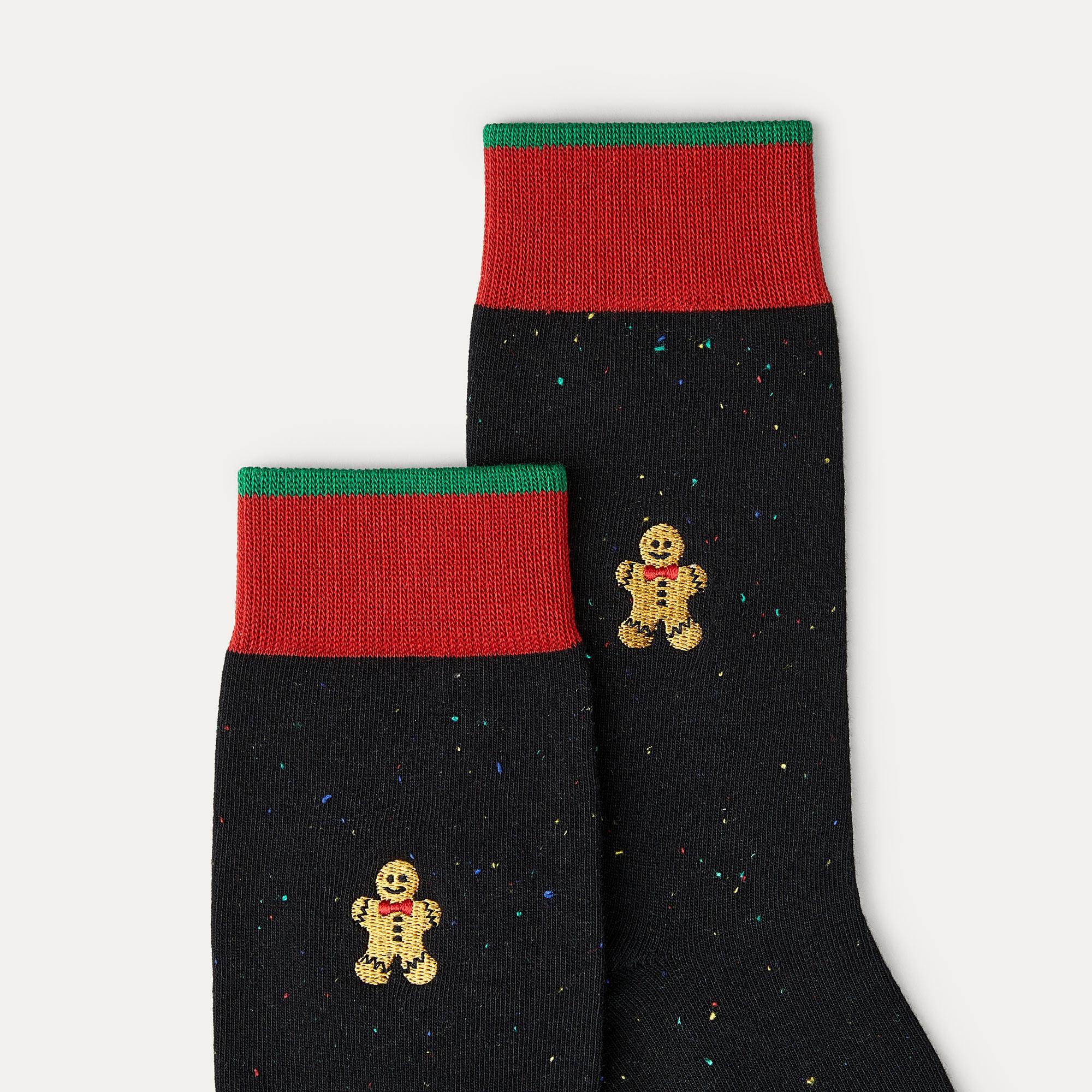 2 Pairs Holiday Socks - Gingerbread Man Product Image