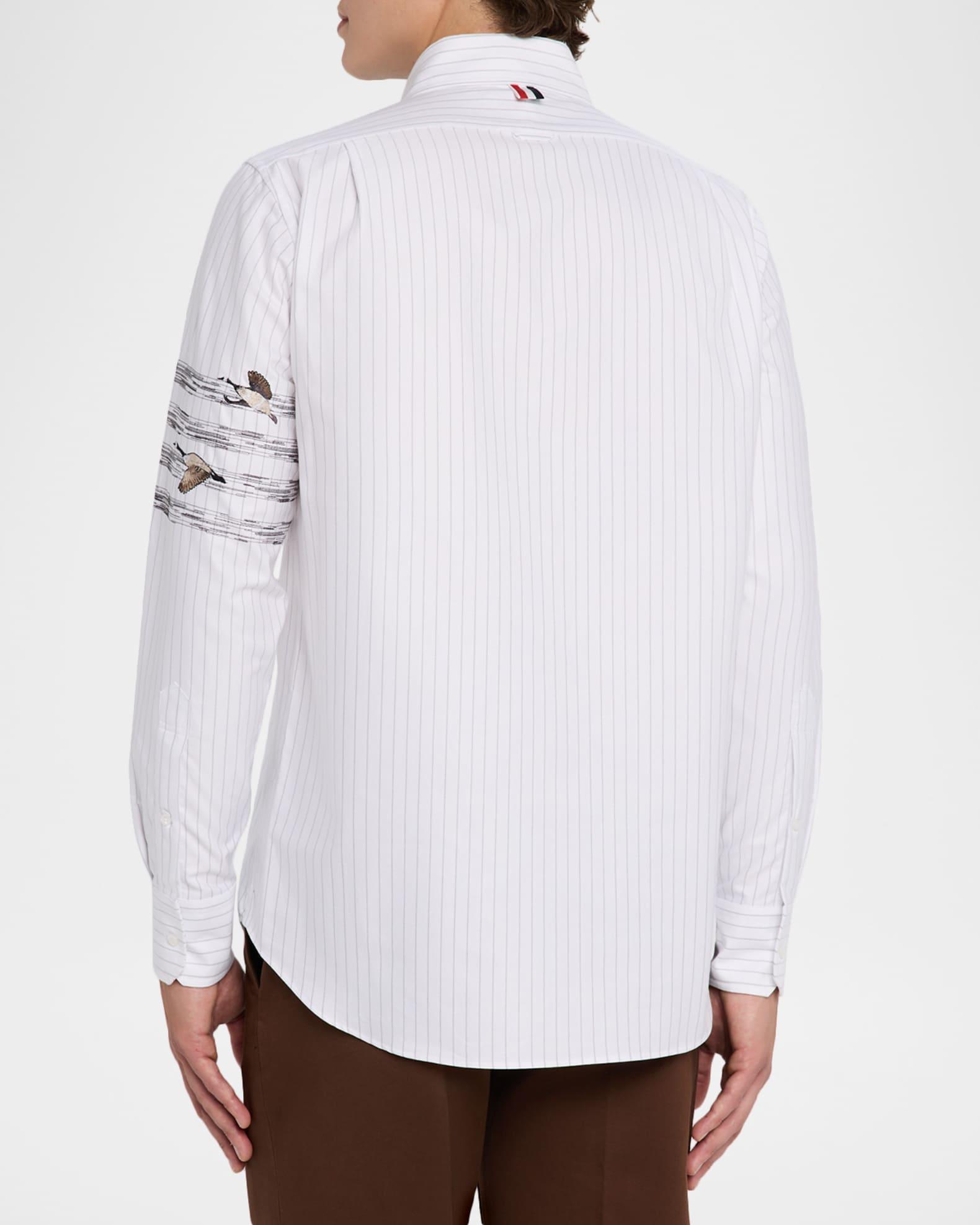 Men's 4-Bar Pinstripe Oxford Sport Shirt Product Image
