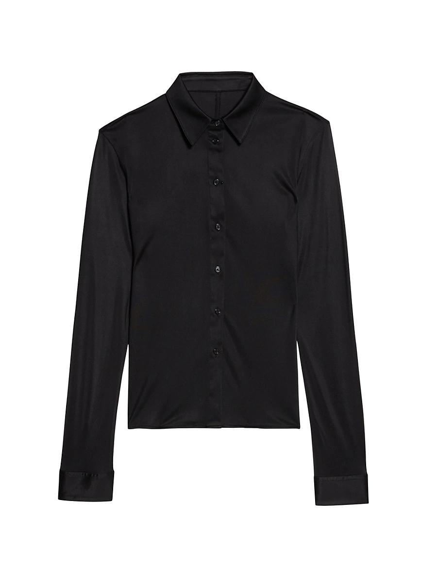 Fluid Button-Front Shirt Product Image