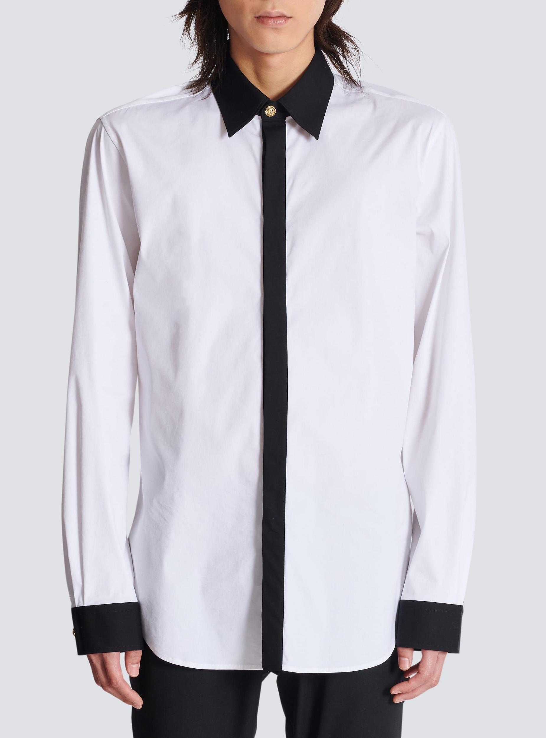 Two-tone poplin shirt Product Image