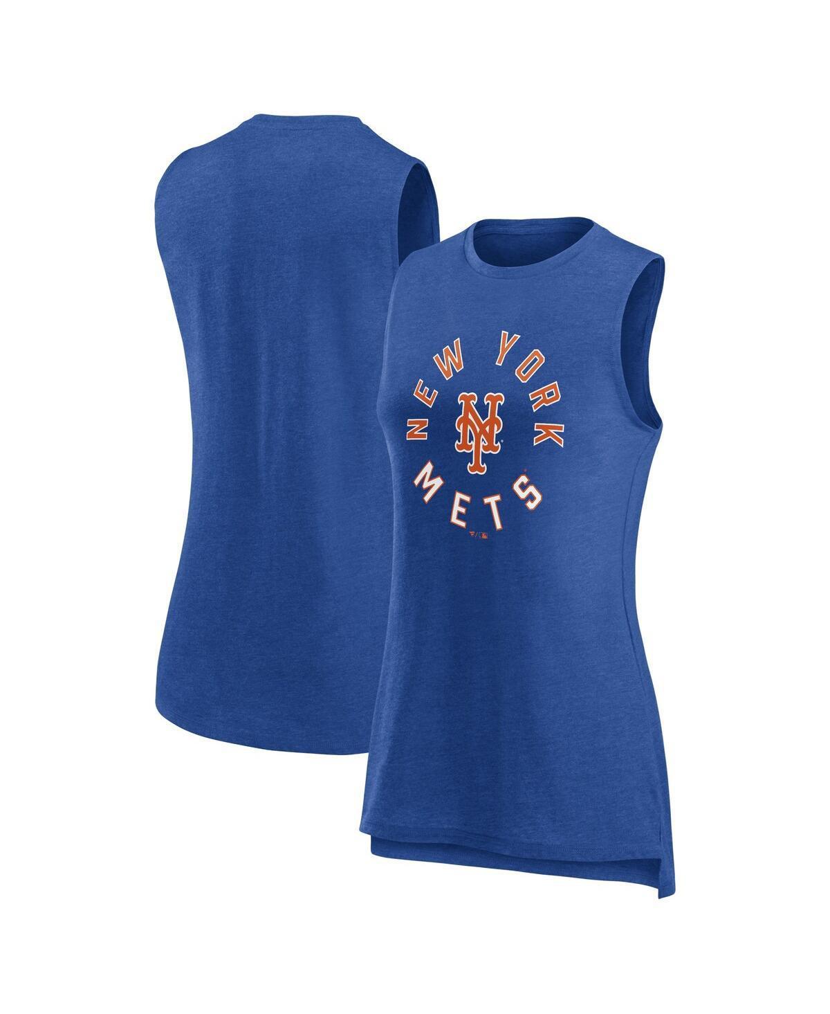 Women's Fanatics Branded  Heather Navy Denver Broncos What Goes Around Tank Top, Size: Medium, Blue Product Image