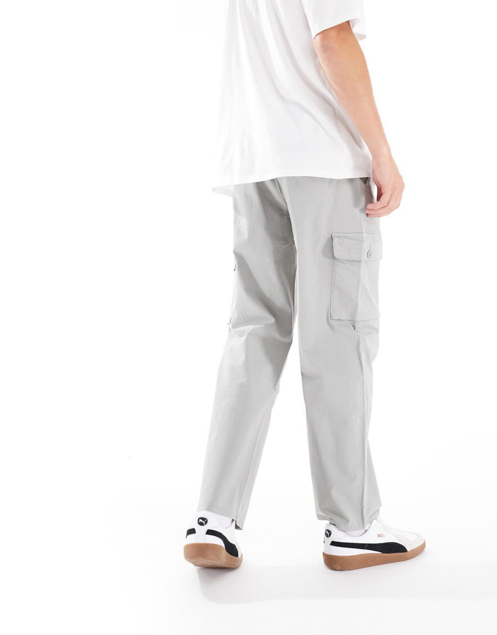 Bershka ripstop wide leg cargo pants Product Image