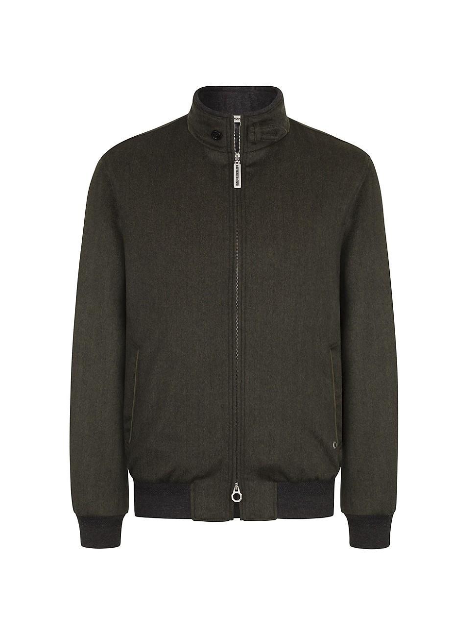 Mens Cashmere and Suede Blouson Jacket Product Image