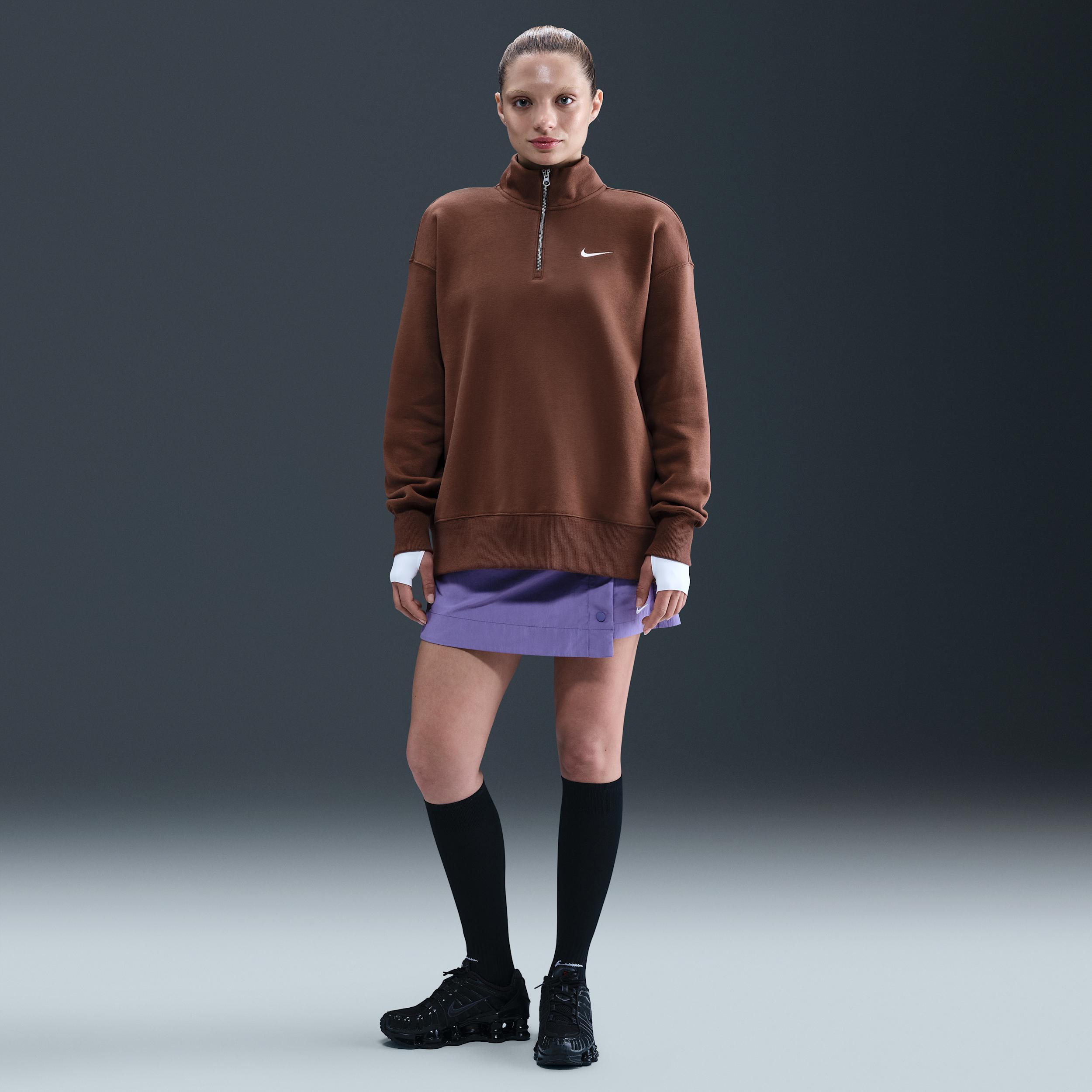 Women's Nike Sportswear Phoenix Fleece Oversized 1/4-Zip Long Sweatshirt Product Image