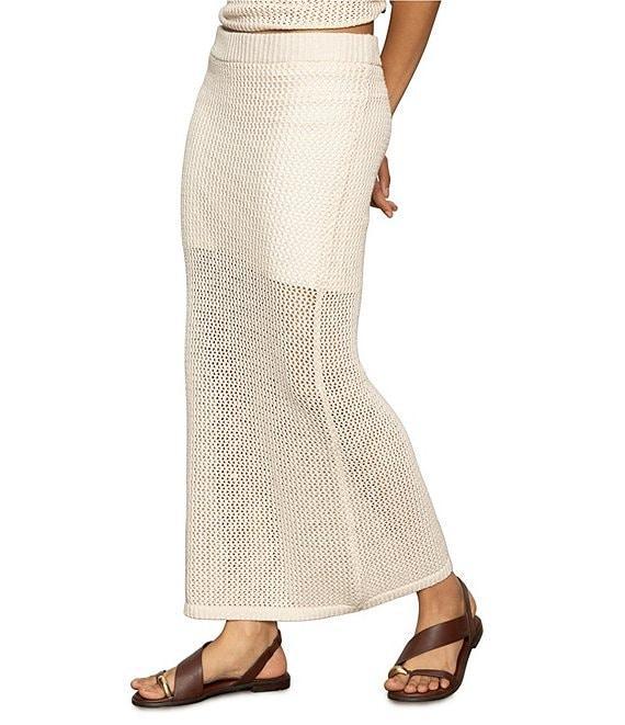 Sanctuary Crochet Sweater Elastic Waist Coordinating Pencil Skirt Product Image