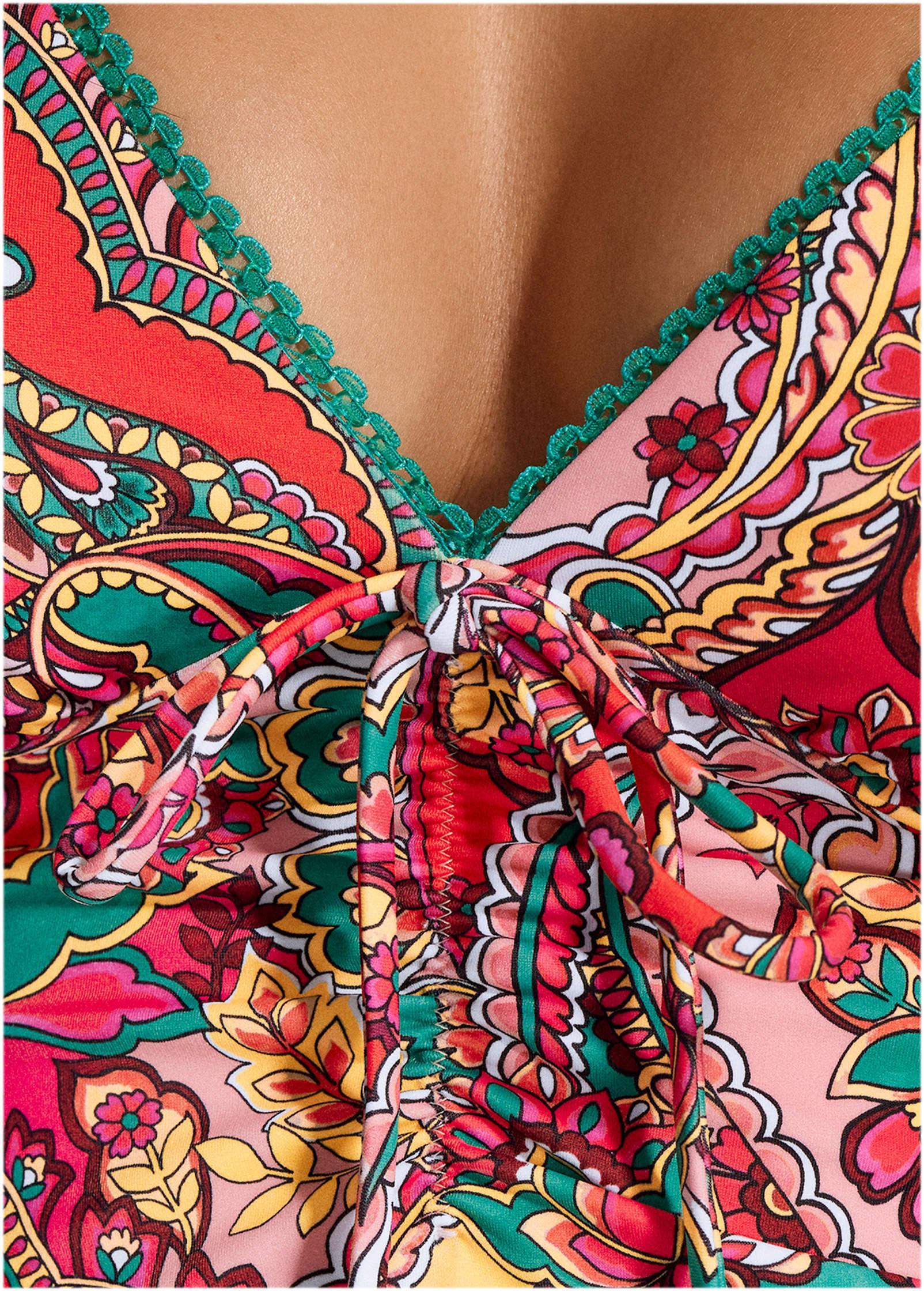 Sicily Halter Tankini Top - Indian Parade Product Image