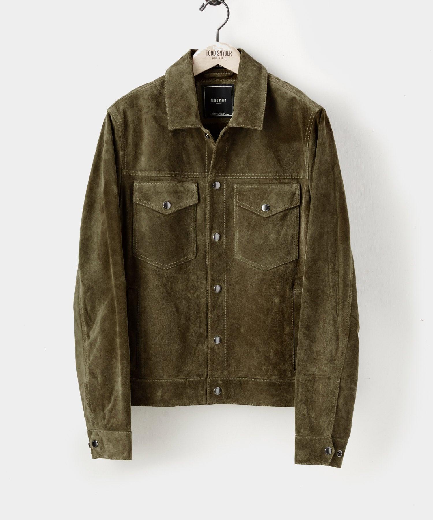 Italian Suede Snap Dylan Jacket Product Image