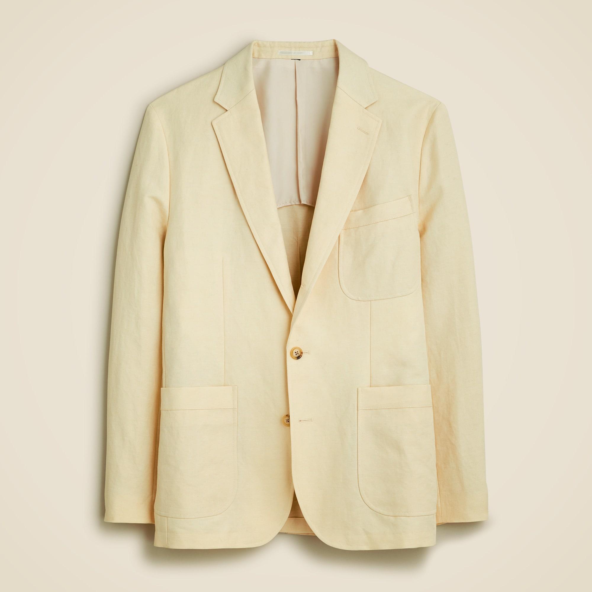 Crosby Classic-fit suit jacket in Italian linen-cotton blend Product Image