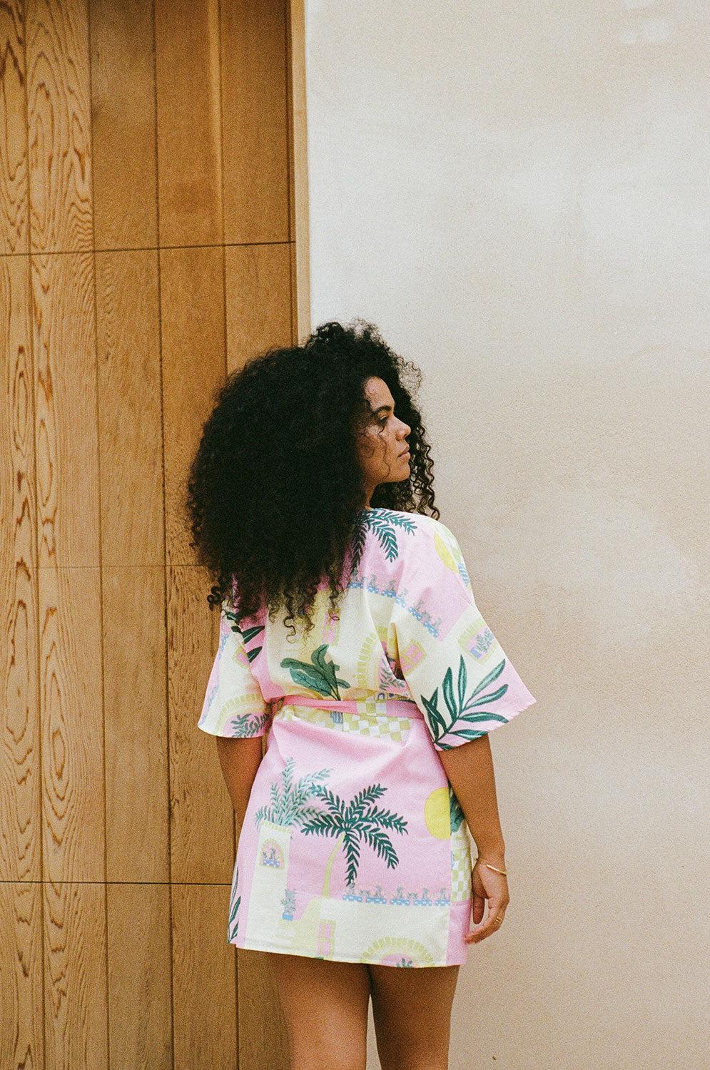 Scarlett Wrap Dress - Vista Pink Product Image