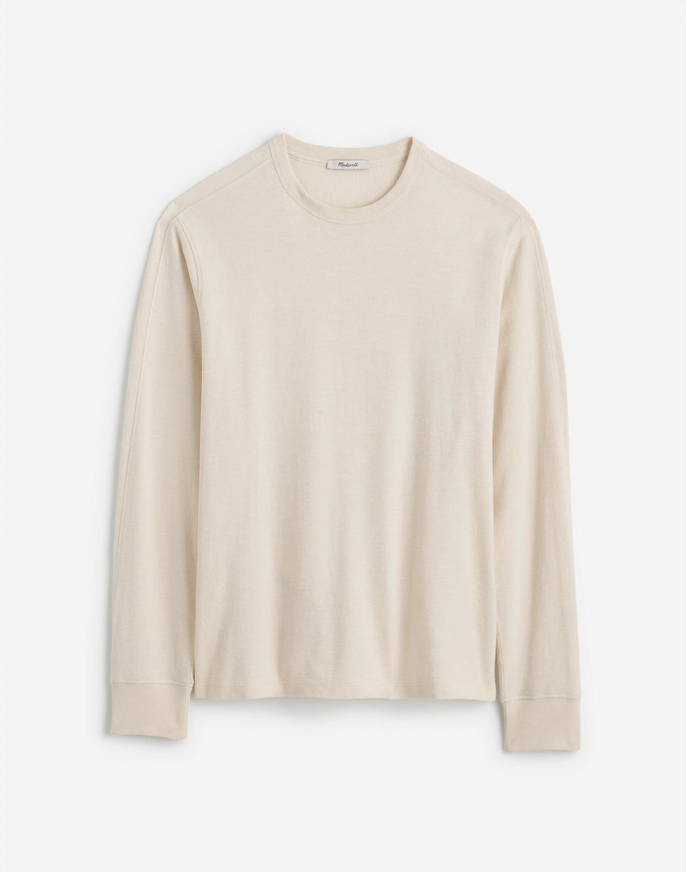 Heavyweight Slub Cotton Long-Sleeve Tee Product Image