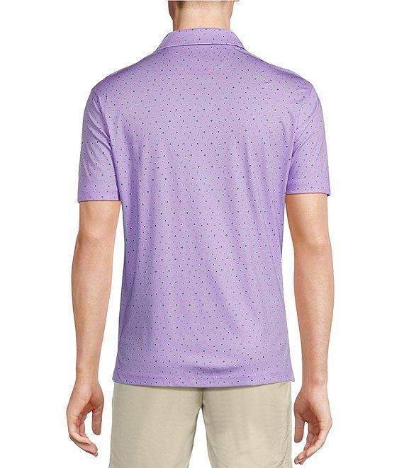 Cremieux Blue Label Geo Print Interlock Short Sleeve Polo Shirt Product Image