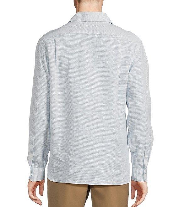 Daniel Cremieux Signature Label Albini Linen Geo Print Long Sleeve Woven Shirt Product Image