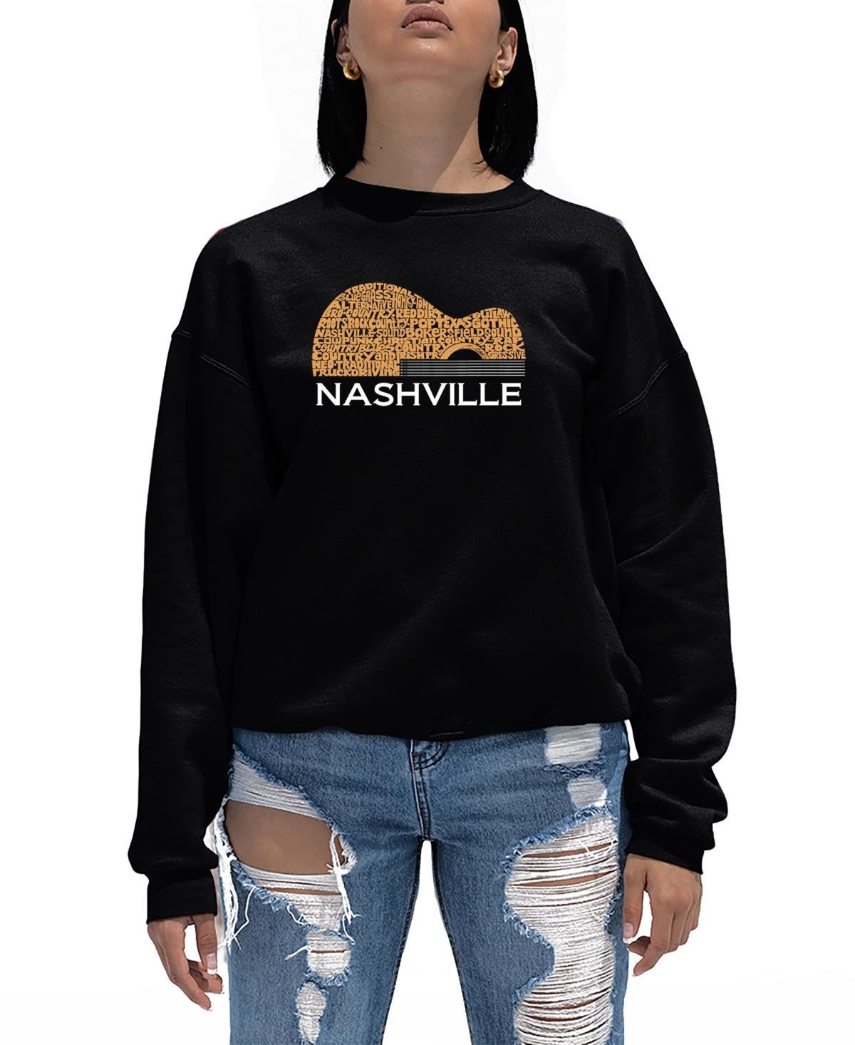La Pop Art Womens Word Art Butterfly Crewneck Sweatshirt Product Image