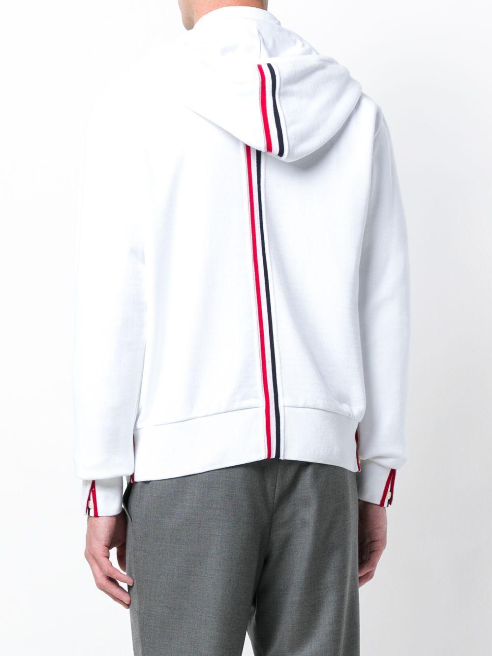 Center-Back Stripe Loopback Hoodie Product Image
