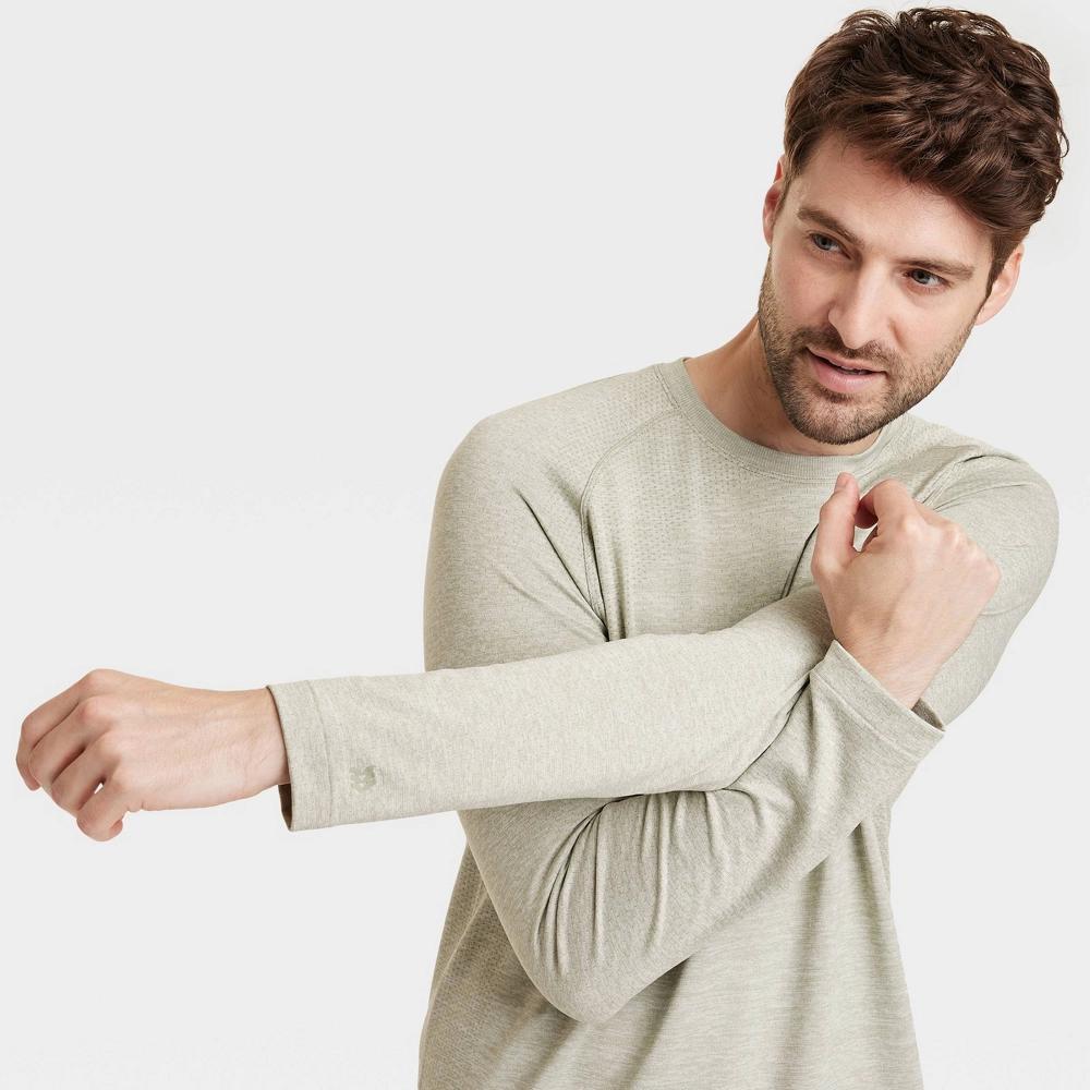 Mens Long Sleeve Seamless T-Shirt - All In Motion Heathered XXL Product Image