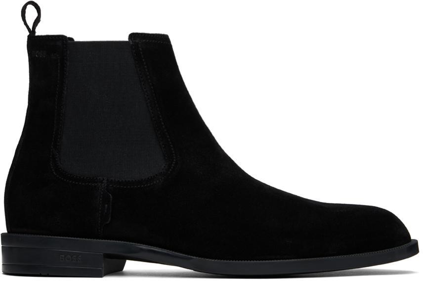 HUGO BOSS Derrek Suede Chelsea Boots In Dark Brown Product Image
