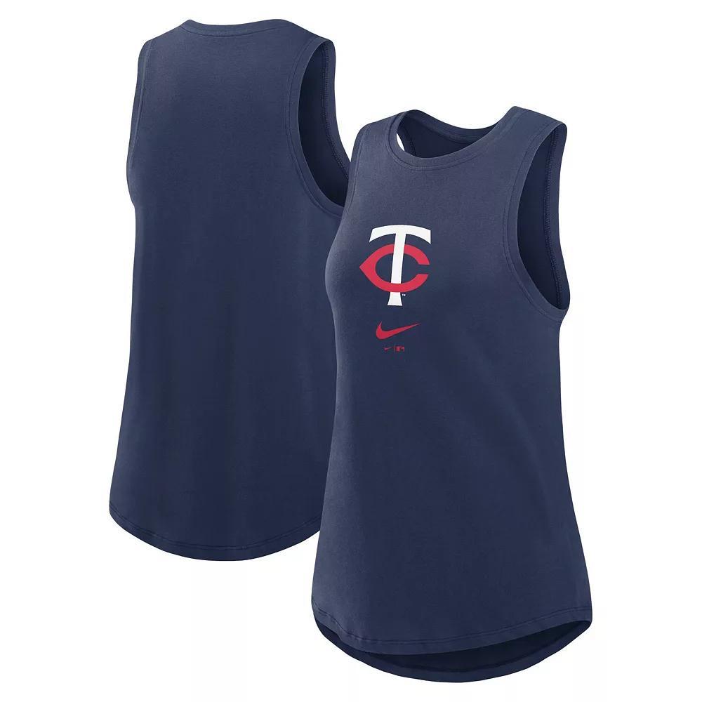Womens Nike Minnesota Twins Legacy Icon High Neck Fashion Tank Top Blue Product Image