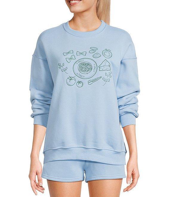 Bailey Rose Pasta Print Coordinating Sweatshirt Product Image