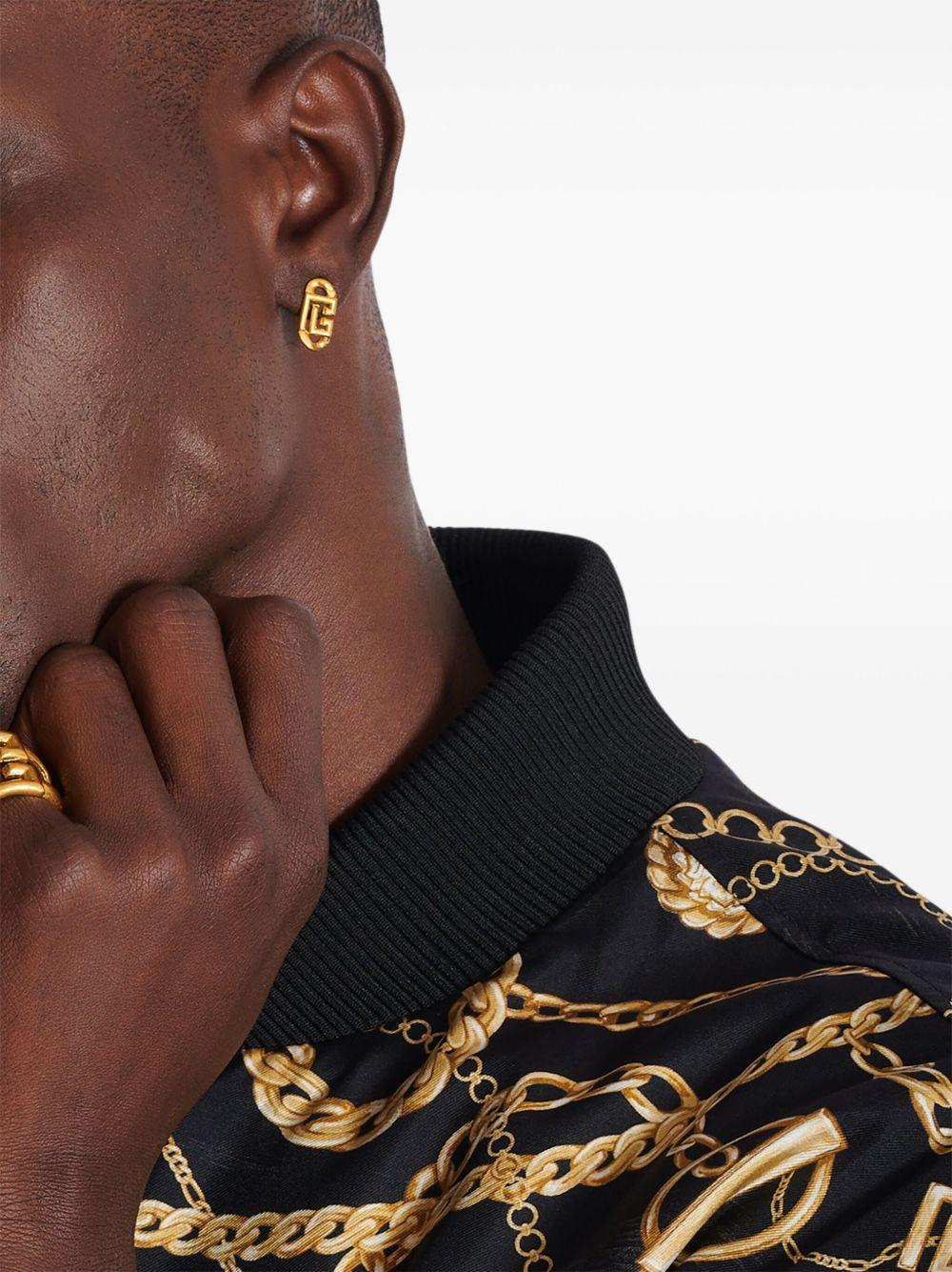 monogram-plaque earrings Product Image