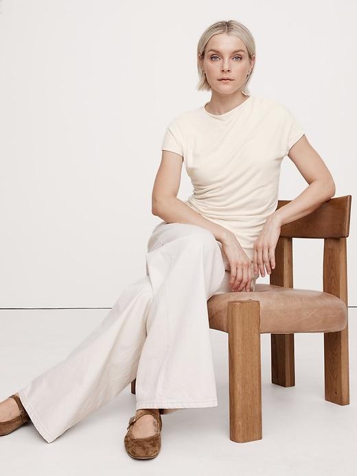 Luxe Wool-Blend Draped Top Product Image