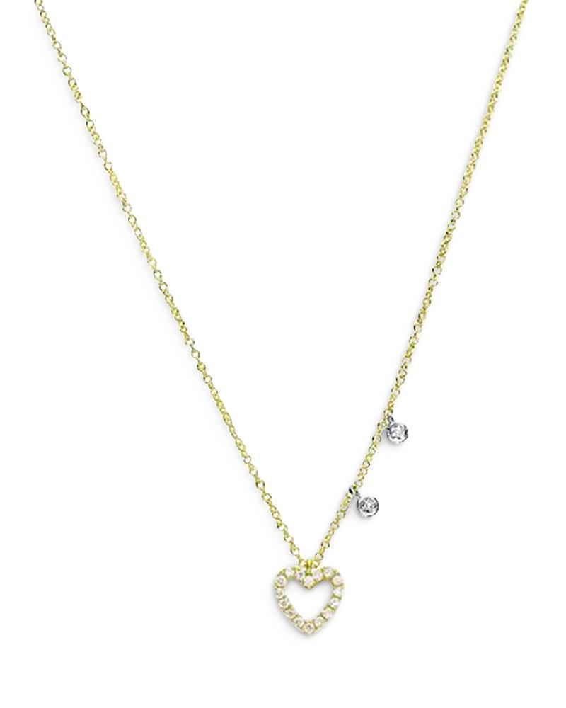 Meira T 14K Yellow Gold Diamond Heart Pendant Necklace, 18 Product Image