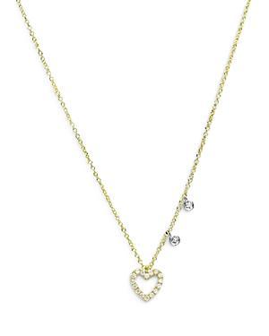 Meira T 14K Yellow Gold Diamond Heart Pendant Necklace, 18 Product Image